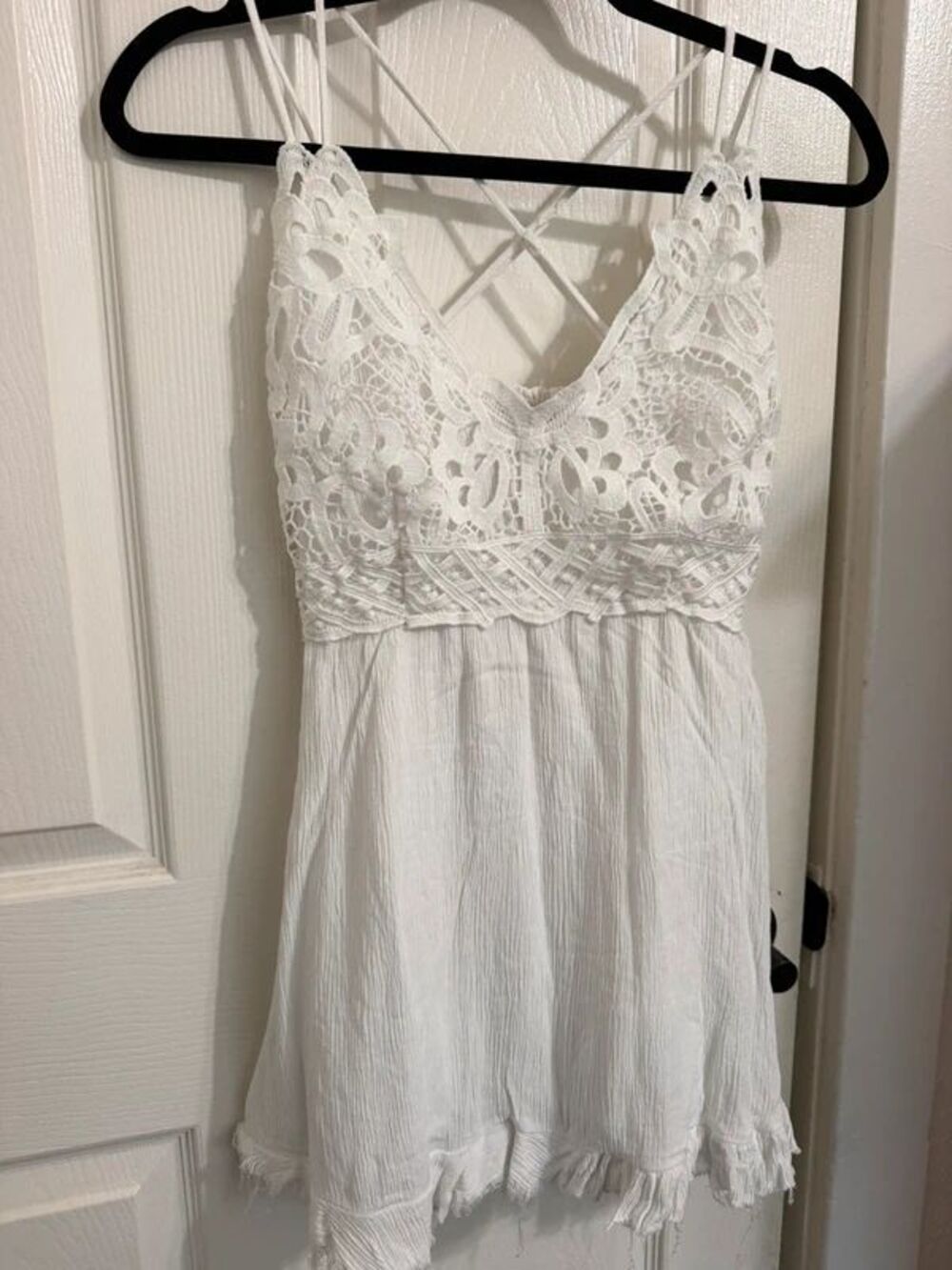 Chelsea & Violet White Crochet Dress/Tunic size Small